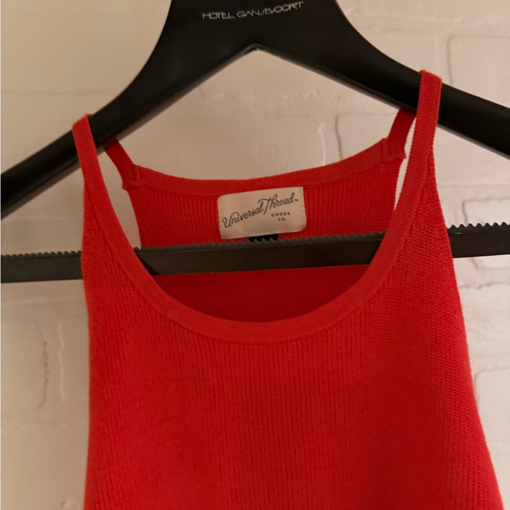 Universal Thread Red Ribbed Tank Top - Picture 7 of 7